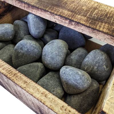 Камень для бани Оливин (10 кг, ящик, шлифованный )