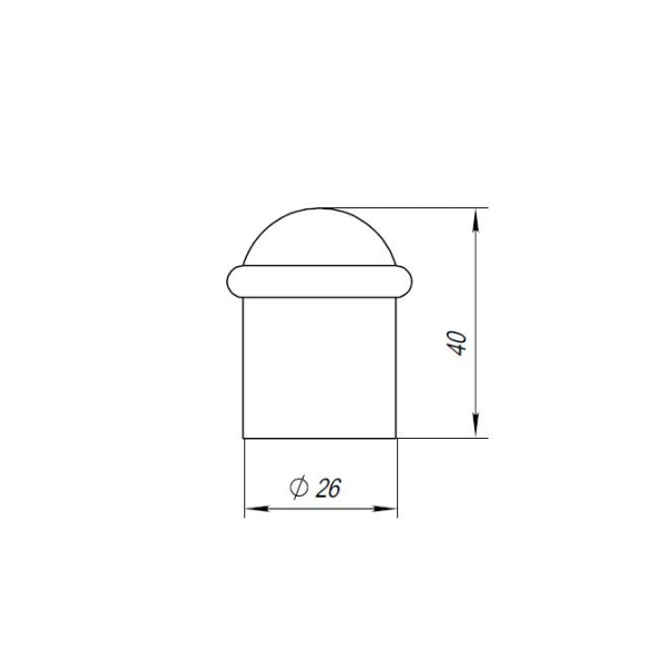 Упор дверной DS PF-40 BL-24 чёрный