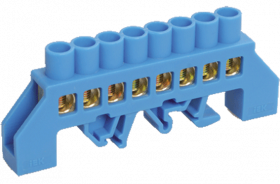 Шина "N" нул на DIN-изол тип "Стойка" ШНИ-8х12-8-КС-С  ИЭК