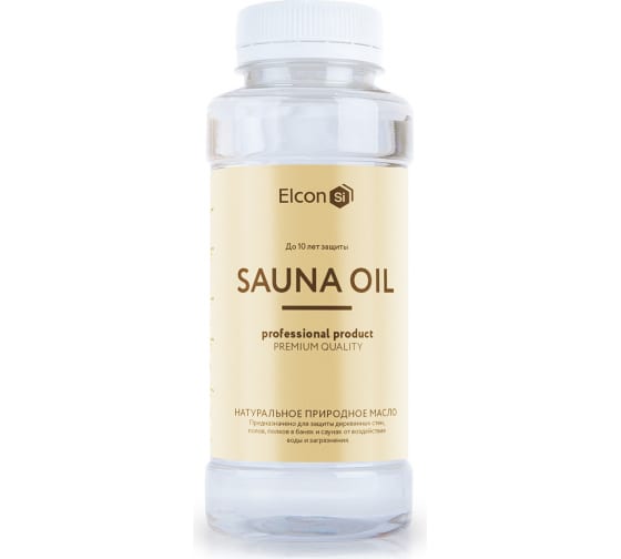 Масло для защиты древесины в банях и саунах Sauna Oil Элкон бесцветный 0,25л.