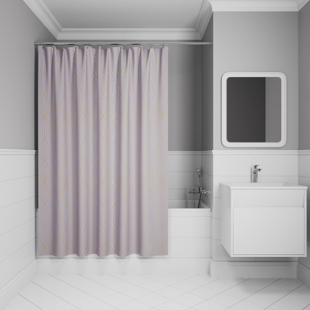 IDDIS Штора для ванной комнаты, 200*180 см, полиэстер, фиолетовый BG02P18i11