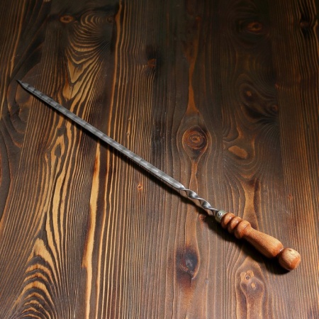 Шампур узбекский 62 см, деревянная ручка (рабочая часть 40см)