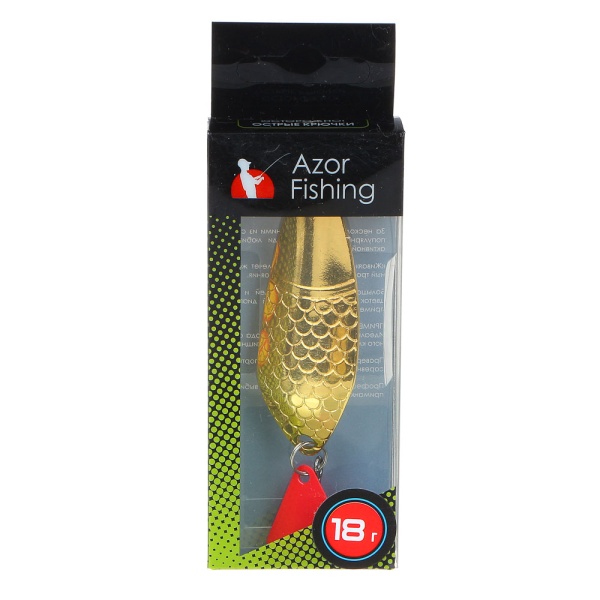 AZOR FISHING Блесна колеблющаяся, "Фиш", 18 гр., 3 цвета	