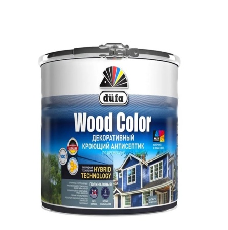 Dufa Кроющий антисептик  WOOD COLOR  белый база 1  2,5л	