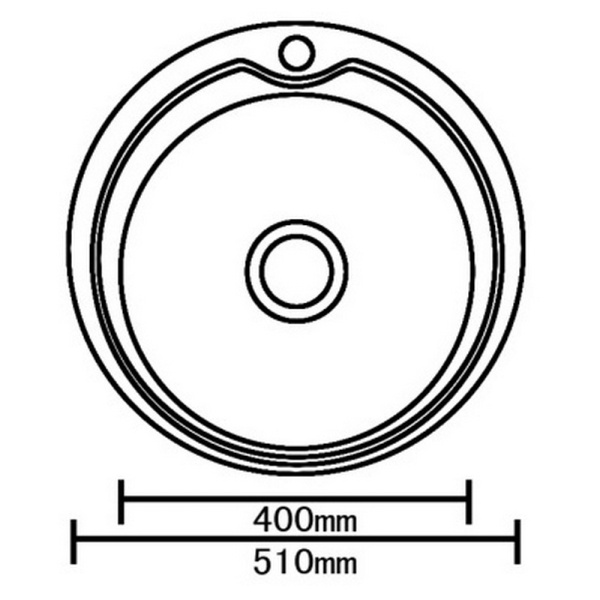 SINKLIGHT 00051Line Мойка врезная круглая d51 Line (decor) 