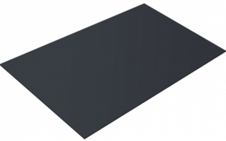 Лист плоский с полимерным покрытием RAL 7024, 0,45 мм. ГРАФИТОВЫЙ  СЕРЫЙ, (1250*2000) (2,5м2)