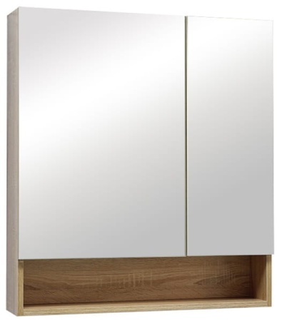 Шкаф-зеркало "Фостер 60" без подсветки, с нишей, Дуб сонома NEW (Lindis) 