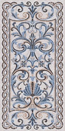 SG590902R Мозаика синий декорированный лаппатированный 1,195*2,385