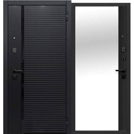 Дверь мет. 7,5 см Черное Зеркало NEW 960 левая
