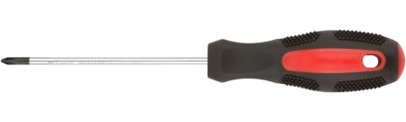 Отвертка "Мастер", CrV сталь, прорезиненная ручка 4х100 мм РН1		