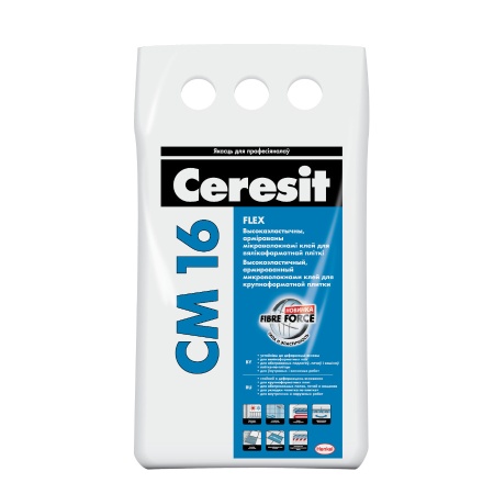 Клей для плитки, для любых видов плиток Ceresit CM16, 5 кг.
